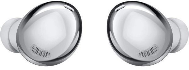 삼성 갤럭시 버즈 프로 블루투스 이어버드 트루 와이어리스 노이즈 캔슬링 충전 케이스 고품질 사운드 방수 팬텀 실버 미국 버전, Phantom Silver, 0.81 x 0.77 x 0.82 Inches, Buds Pro