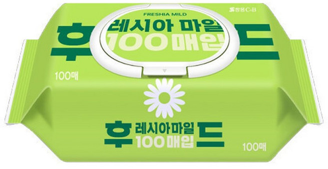 쌍용 후레시아 물티슈 100매 캡형 8개입, 8박스