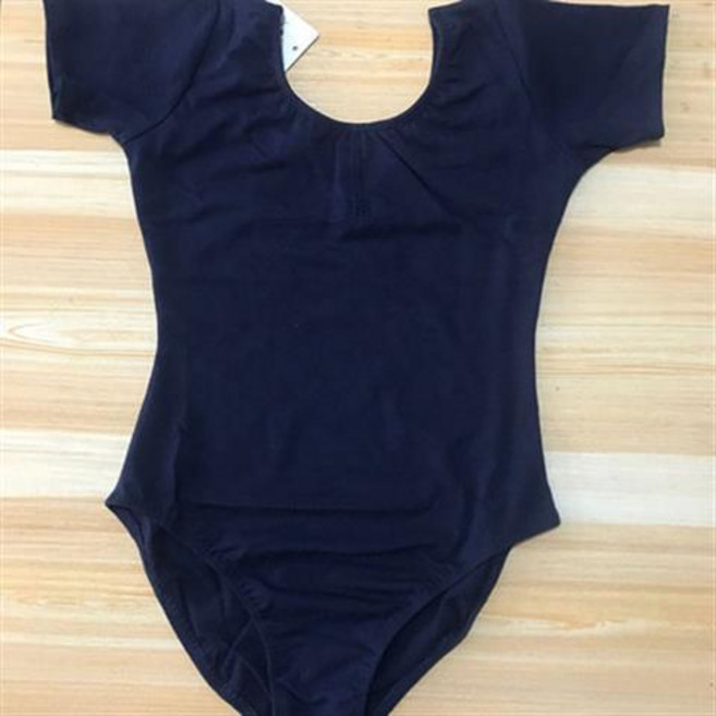 雲逸 女款成人連體芭蕾舞衣 基礎訓練服 體操服, 深藍色 送胸墊,L