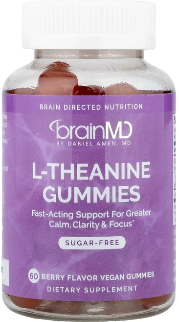 새해 첫좋은선물 BrainMD l-테아닌 구미젤리 베리 비건 구미젤리 60개(구미젤리 1개당 100mg) 제대로 할인합니다, BrainMDl테아닌구미젤리베리비건구미젤리60개구미젤리, 1개 - 쿠팡