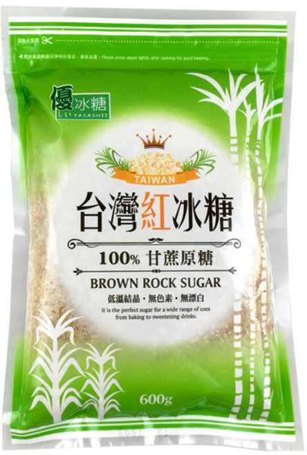 優冰糖 台灣RC紅冰糖 600g x 2包 甘蔗原糖 無色素無漂白 適用燉補飲品甜點