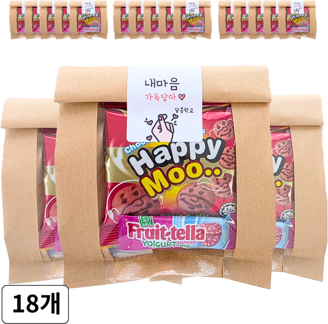 달콤가득 어른간식 학교 기업 간식답례품 과자선물, 달콤기본간식, 18개