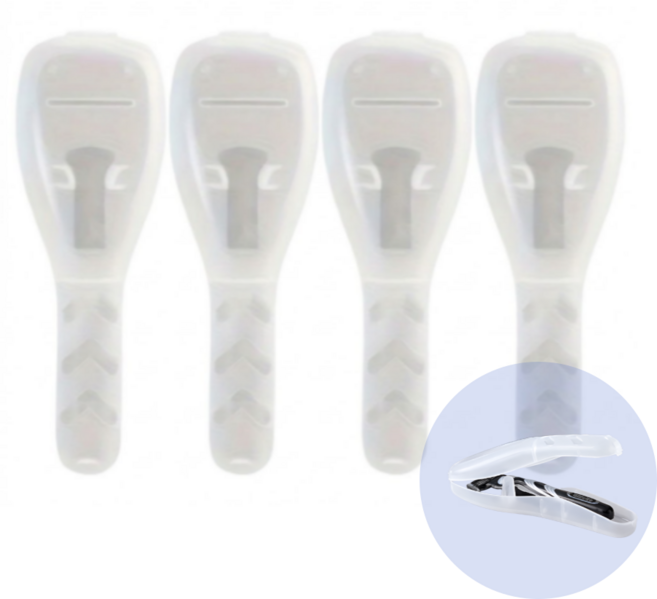 모어벨 휴대용 면도기 케이스 보관함 여행 운동 출장 블랙, 4개입, 1세트