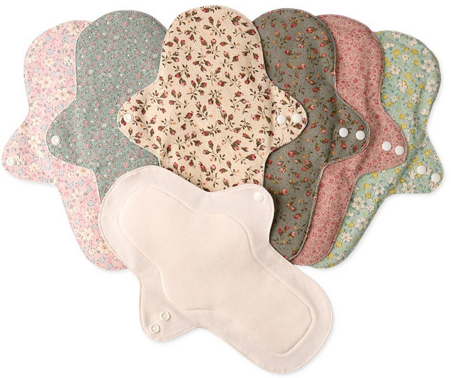 빨아쓰는 유기농 오가닉 요실금 패드 성인용 천기저귀 다회용패드 다용도패드 세트, 핑크, 3개입