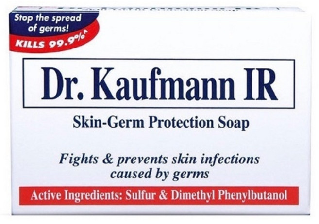 Dr. Kaufmann IR 肌膚防護皂 硫磺與二甲基苯丁醇配方, 80g, 1個