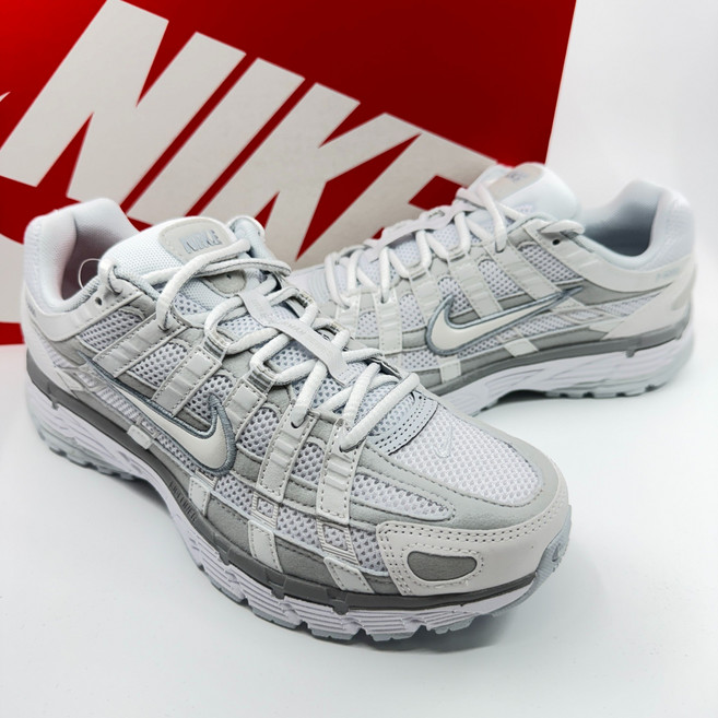 나이키 P-6000 화이트 실버 여성 러닝화 경량 운동화 남여 런닝화 레벨벨 부지포신발파우치