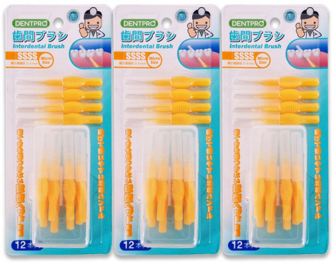 덴트프로 치간칫솔 Cap형 36P 마이크로 SSSS 0.4mm, 1개, 36개입