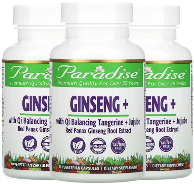 파라다이스허브 인삼+ 베지 캡슐 60정, 3개 - 쿠팡