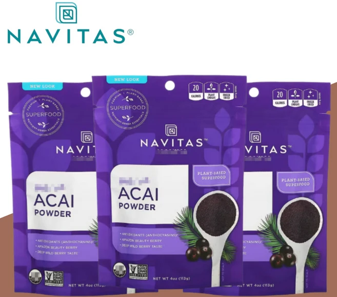 나비타스 아사이 베리 파우더 분말 113g 슈퍼푸드 3개 - 쿠팡