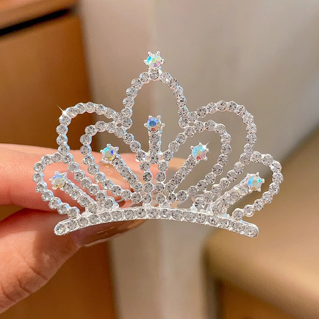 티아라 왕관 머리띠 큐빅 빗핀