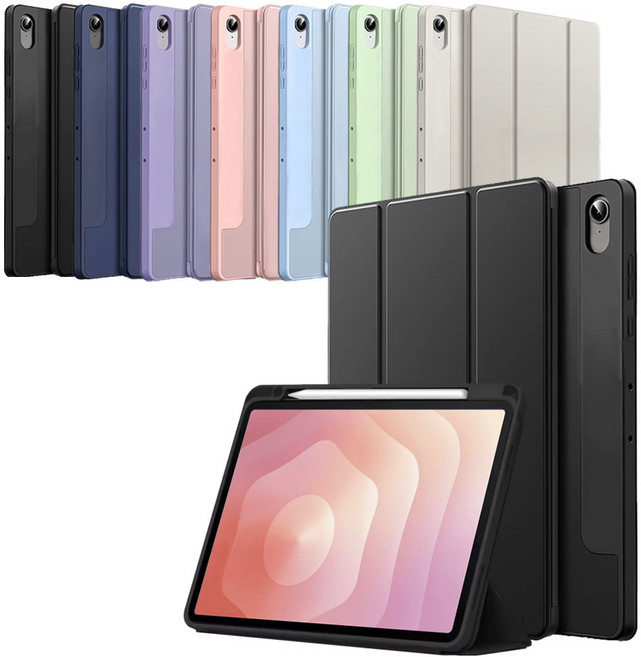 케이스나라 갤럭시탭 S11 / S11 Ultra 울트라 호환 S펜슬 수납 케이스 북커버 플립, 그레이, 1개