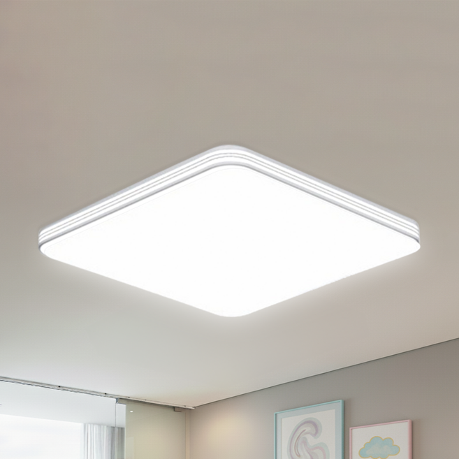 빛나라조명 LED 슬림 시스템 트리플L 방등 삼성칩 플리커프리, 60W 주광색(하얀빛)