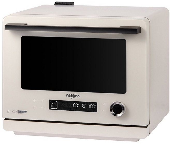 Whirlpool MWP269TMT 26L 8合1 變頻蒸氣烘烤微波烤爐 (雲霧白)