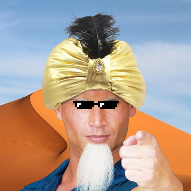 허니잼 술탄 알라딘 파티모자 쓸데없는 신박한 웃긴 쓸모있는 파티소품 체육대회 가벼운 웃긴가면 마스크, 1개, (단일색상)