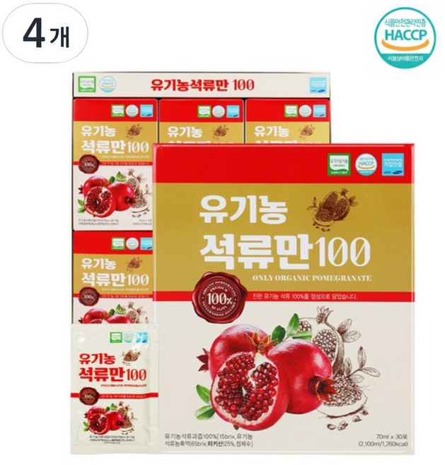 유기농 석류만 100, 120개, 70ml