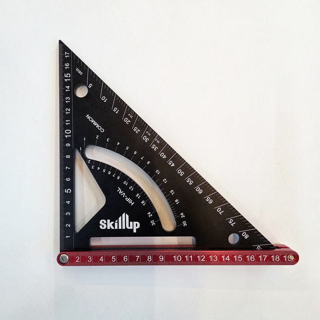 스킬업 슬라이딩 삼각자 180mm SK-RSSLID180 구조물 재단 측정 지지대 눈금표시, 1개