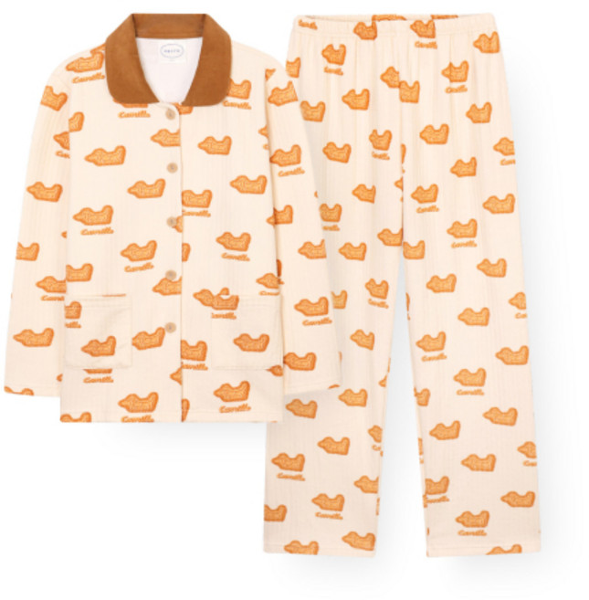 매장정품 ORCITE 여성 G028 토피까미유 긴소매 파자마 세트 OR25WFGEG028 239067