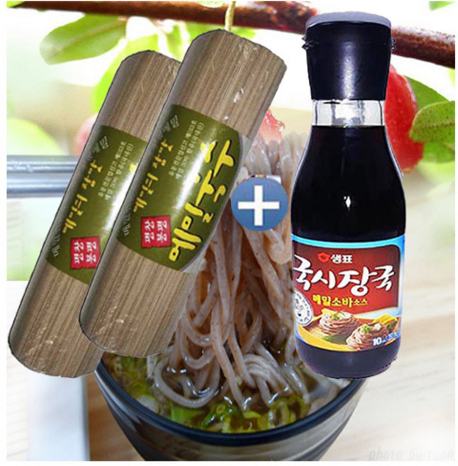 봉평 메밀국수1kgx2개+국시장국350mlx1병(묶음)12인분, 1세트