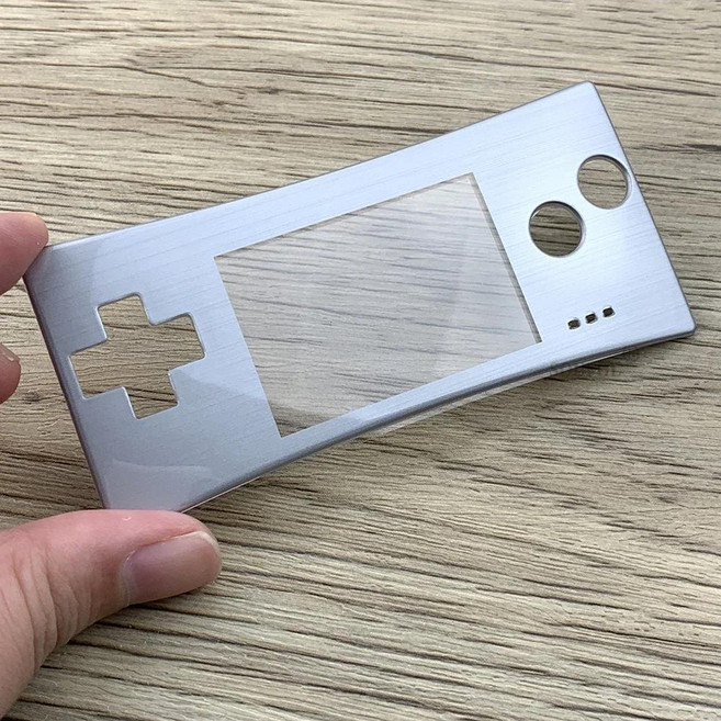 교체용 전면 페이스플레이트 커버 쉘 하우징 케이스 게임보이 마이크로용 GBM 콘솔 드롭쉬핑, 1) Silver for GBM