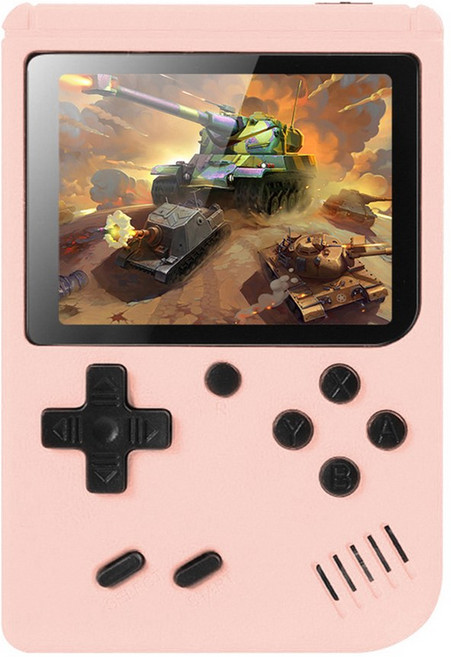 성인용 플레이어 및 클래식 레트로 콘솔 1020 백라이트 비디오 500가지 게임 내장 3인치 화면 휴대용, [03] Pink, [02] Single