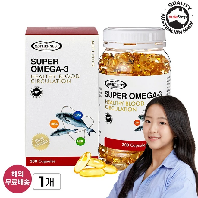 [호주] 마더네스트 rTG 슈퍼 오메가-3 300정 혈행 개선 본사 정품 (28년 2월), 1개 - 쿠팡