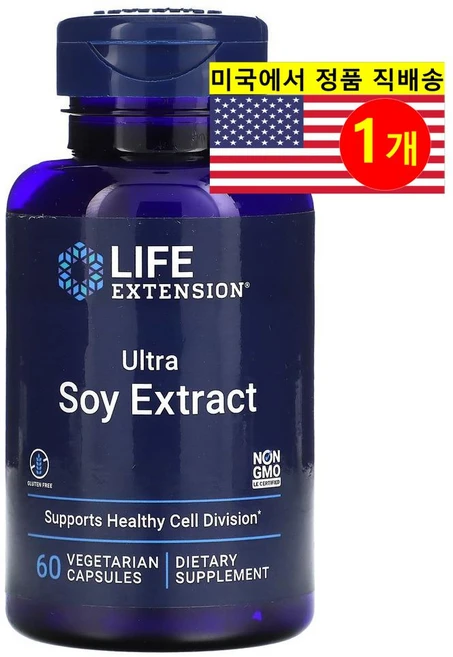 Life Extension 라이프 익스텐션 여성용 소이 추출 625mg Ultra Soy Extract, 1개, 60정 - 쿠팡