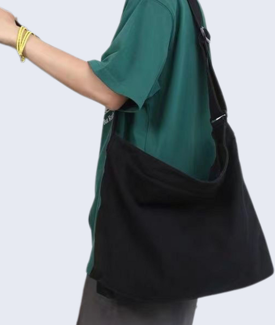 바이빈이 가벼운 대용량 캔버스천 크로스 백