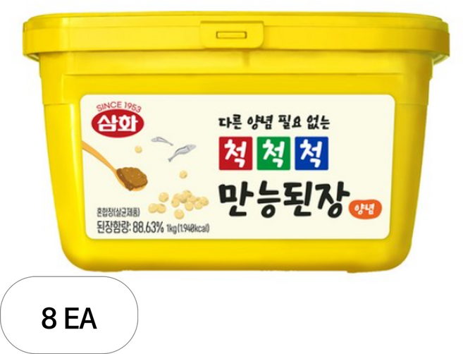 삼화식품 척척척 만능 된장 양념, 8개, 1kg