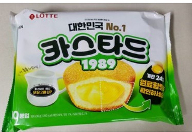 롯데웰푸드 탕비실 어린이집 비품 카스타드 오리지널 230g 옛날과자 사무실간식 유치원, 16개