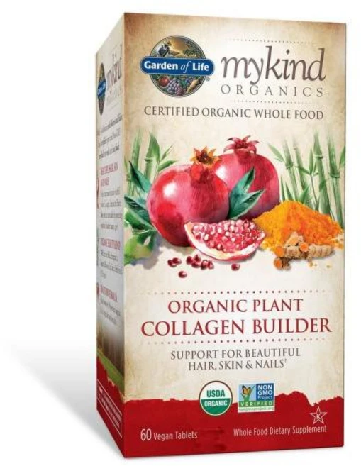Garden of Life Vegan Collagen Builder - mykind 가든오브라이프 마이카인드 식물성 콜라겐 빌더 60정, 1개 - 쿠팡