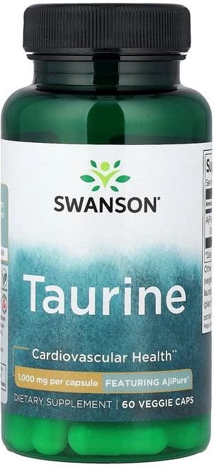 Swanson 스완슨 타우린 1000mg 60 베지캡 영양제 건강보조식품, 1개, 60정 - 쿠팡
