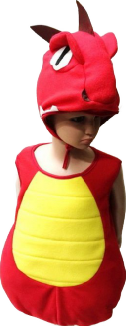 台灣製 兒童澎澎恐龍裝, 紅色, 1個