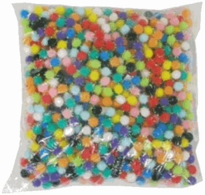 문구랑만들기랑 대용량 반짝이뿅뿅이 혼합 30mm 500개 칼라솜 솜방울 솜공 밤송이