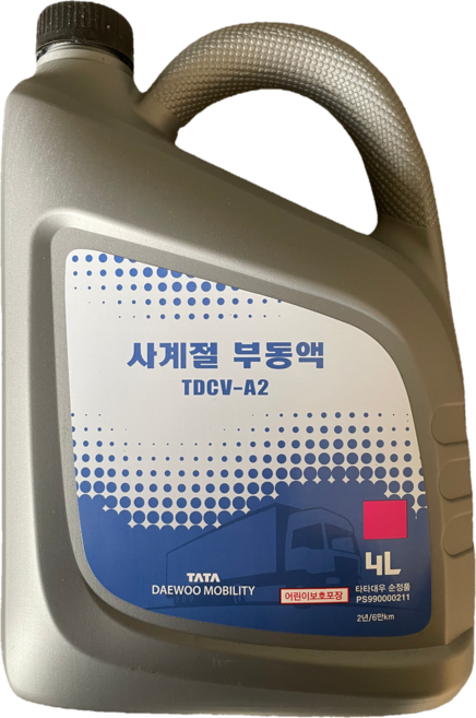 타타대우모빌리티 정품 사계절 부동액 / 4L / PS9900-00211, 1개