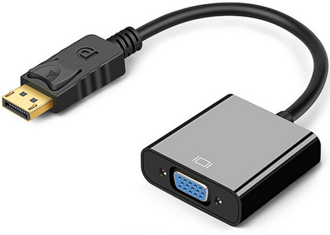 케이베스트 DisPlayPort DP to VGA(RGB) 변환 젠더 컨버터/FULL HD 1080P, 1개