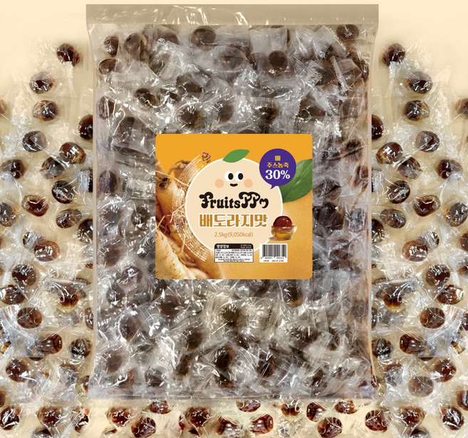 후르츠뽀 까먹는 젤리 배도라지 대용량 진짜 과일맛 과즙 과육팡팡 쫀득 말랑, 1개, 2.5kg