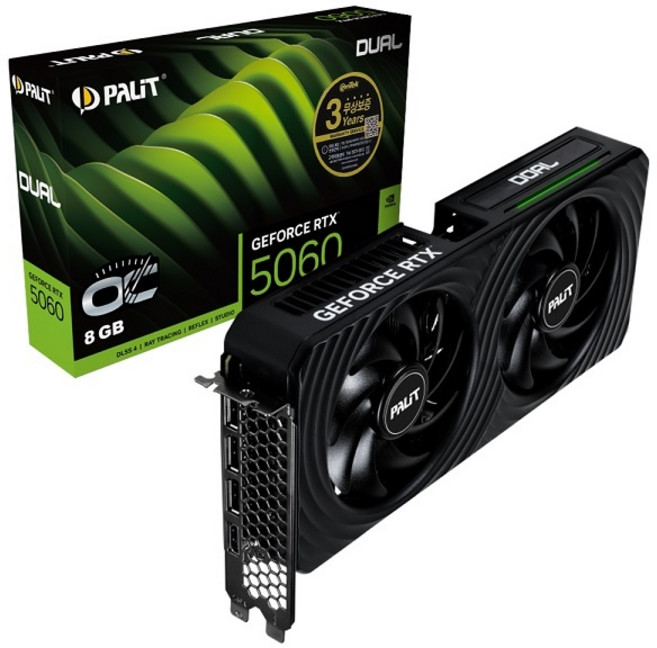 PALIT PALIT 지포스 RTX 5060 DUAL OC D7 8GB 이엠텍 빠른 배송 ~DJ
