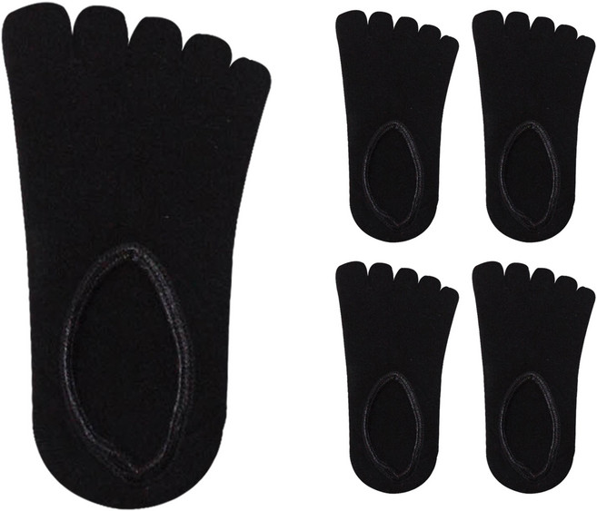 시너싹스 여성용 컬러 베이직 발가락 덧신 양말 5켤레