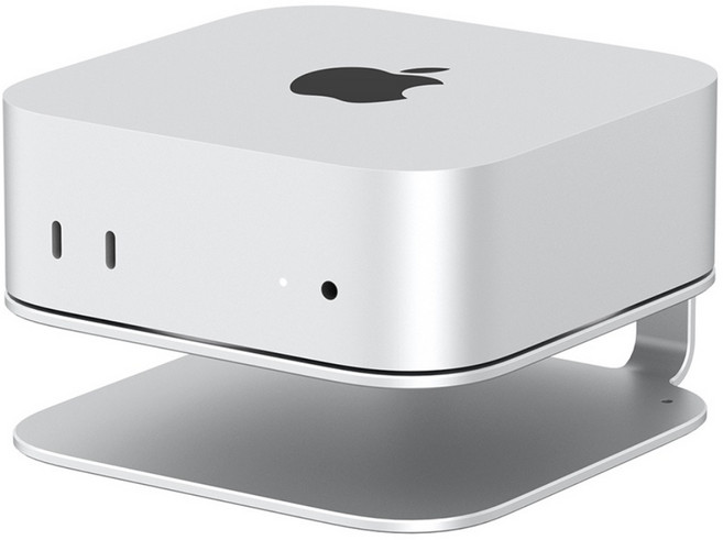 2024 맥미니 M4 & M4 Pro 전용 알루미늄 스탠드 Mac mini M4 전용 도킹스테이션 거치대, 1개