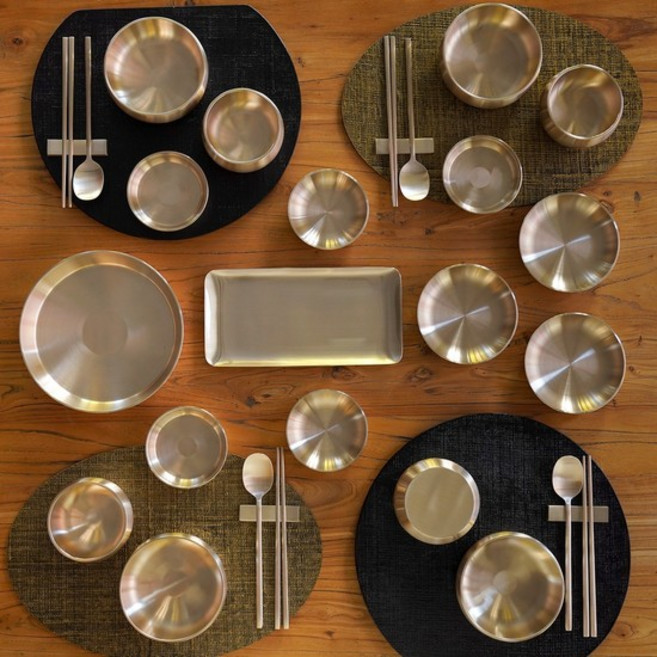 놋담 방짜유기 단하 4인 반상기세트+보자기포장, 없음, 1개