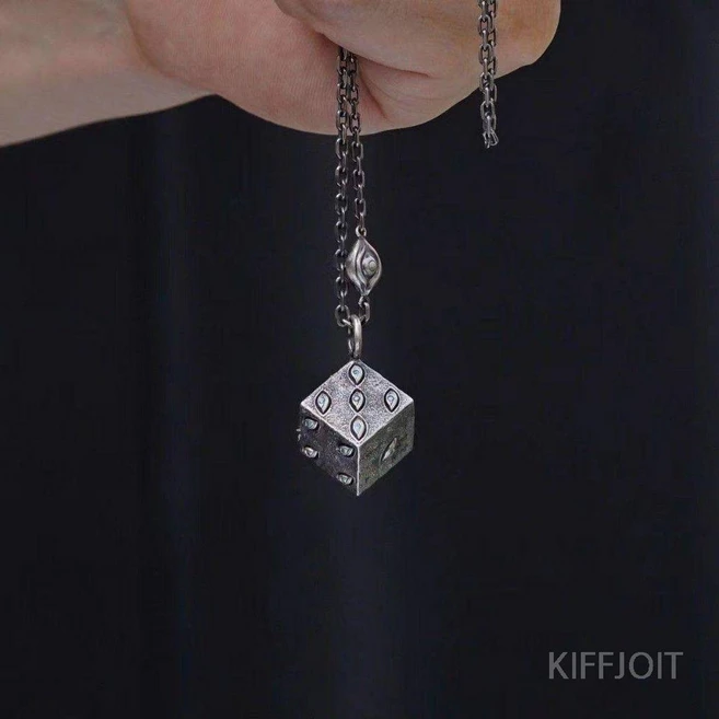 에우셉 주사위 펜던트 목걸이, 목걸이 1개 - 쿠팡