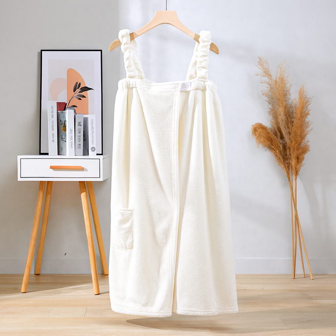 여성용 부드럽고 포근한 목욕 샤워 가운