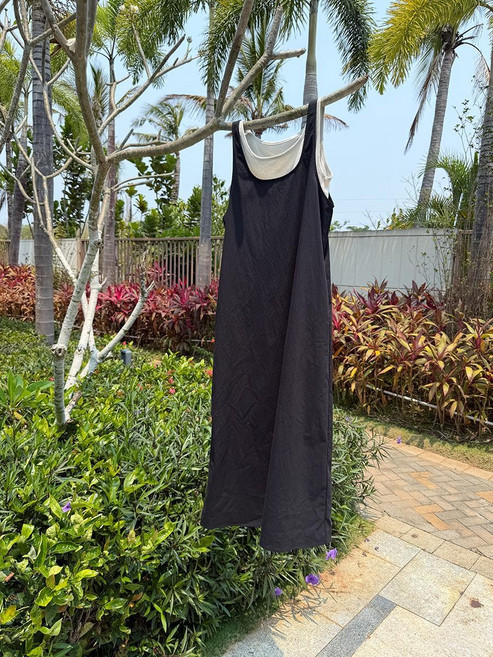 慵懶鬆弛感 兩件套吊帶連衣裙 顯瘦夏新款裙子