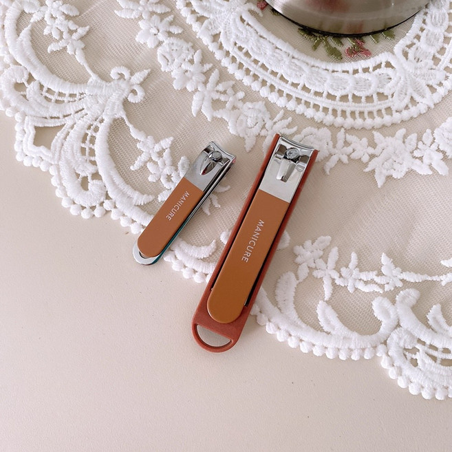 캐슬 튀지않는 절삭 손톡발톱깍이 세트, 1세트, 브라운