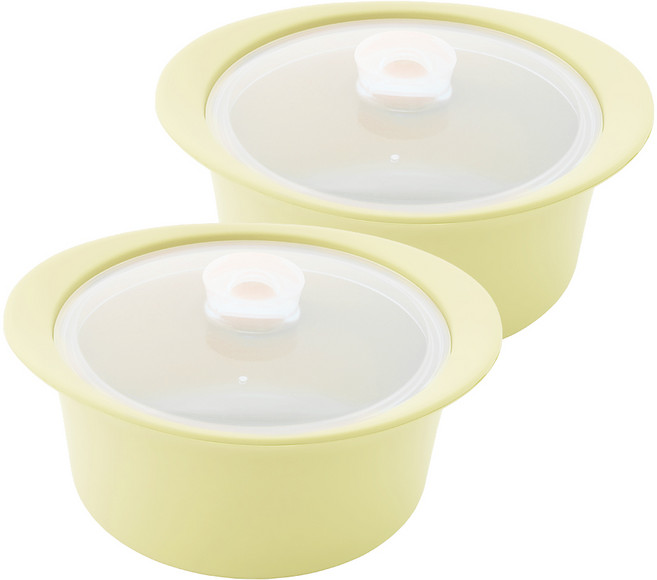 홈하우스 실리콘 멀티 냄비 찜기 1.2L, 라임, 2개