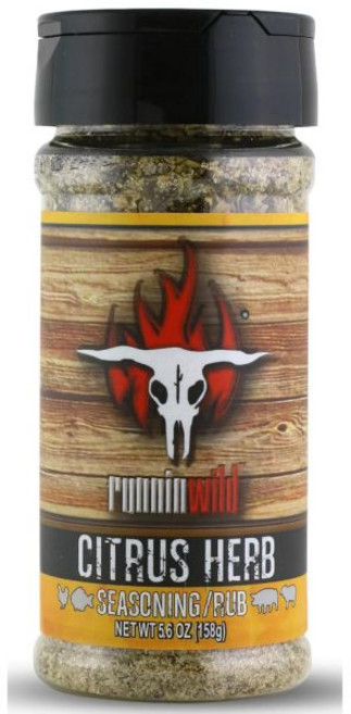 RunninWild 할라피뇨 가루 파우더 분말 달콤한 시즈닝 프리미엄 달콤하고 매운 양념 소 돼지 생선용 매운맛 환상적인 파히타 립 러닝 와일드 5.9온스, 감귤 허브, 158g, 1개