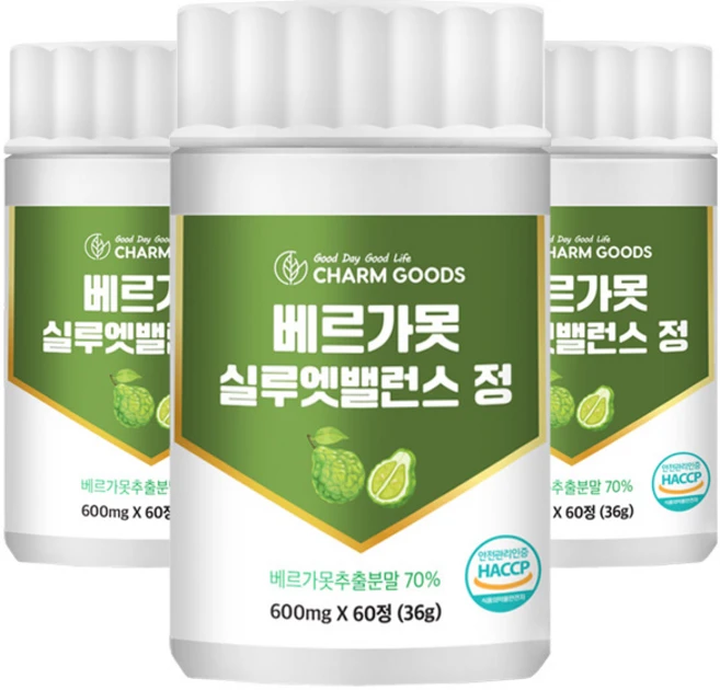 [소비기한 26년 4월 30일] 베르가못 실루엣 밸런스, 3개, 60정 - 쿠팡