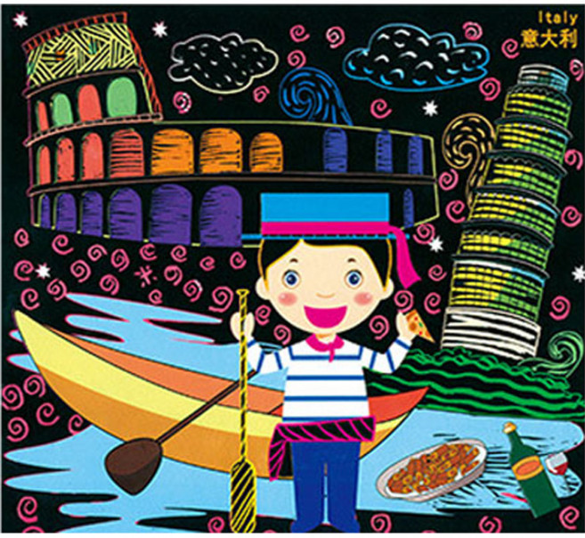 핸디몰 스크레치종이 세계문화탐험(1봉*5장), 이탈리아(20봉)