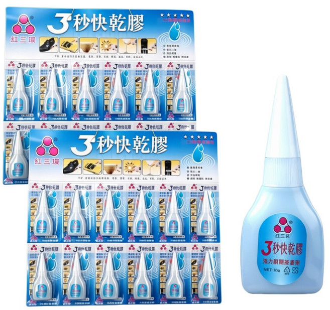 紅三環 3秒快乾膠, 10g, 24個