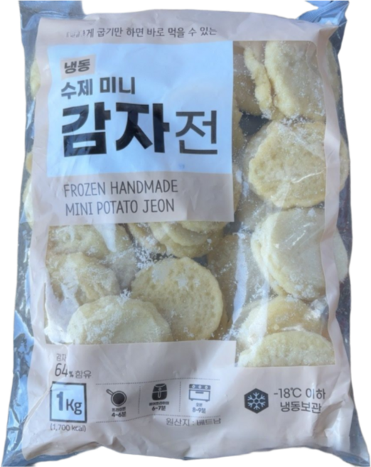 비오면 생각나는 그 맛 간편조리 냉동 수제 미니 감자전, 1개, 1kg
